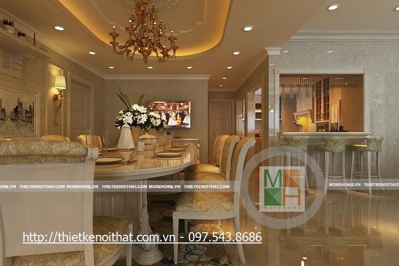 Thiết kế nội thất chung cư tân cổ điển RiverSide Sài Gòn - Nhà Anh Lưu